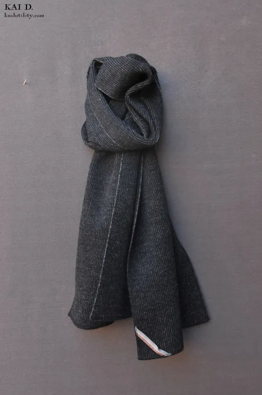 Emile Wool Scarf- Charcoal