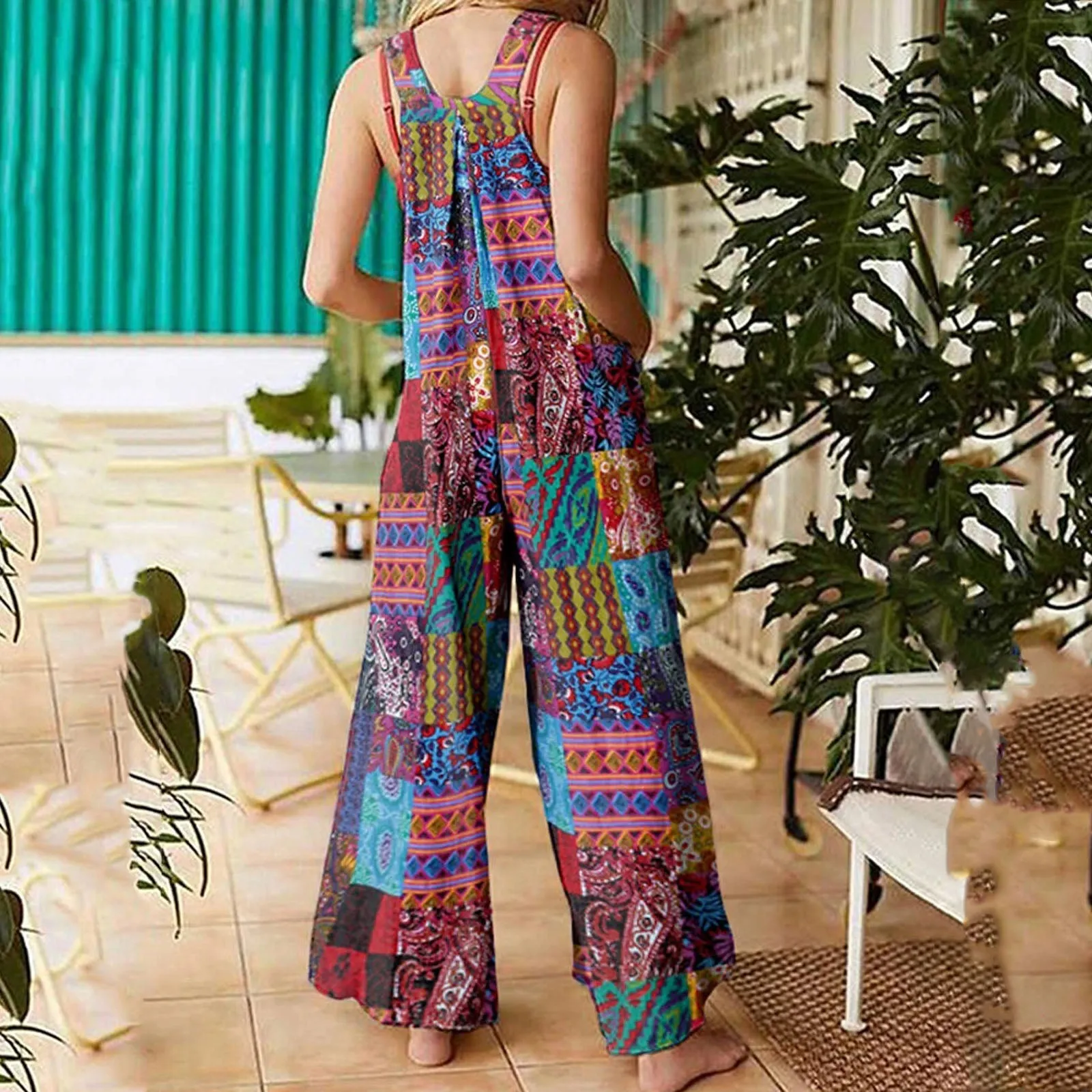 Ethnic Style Multicolor Romper