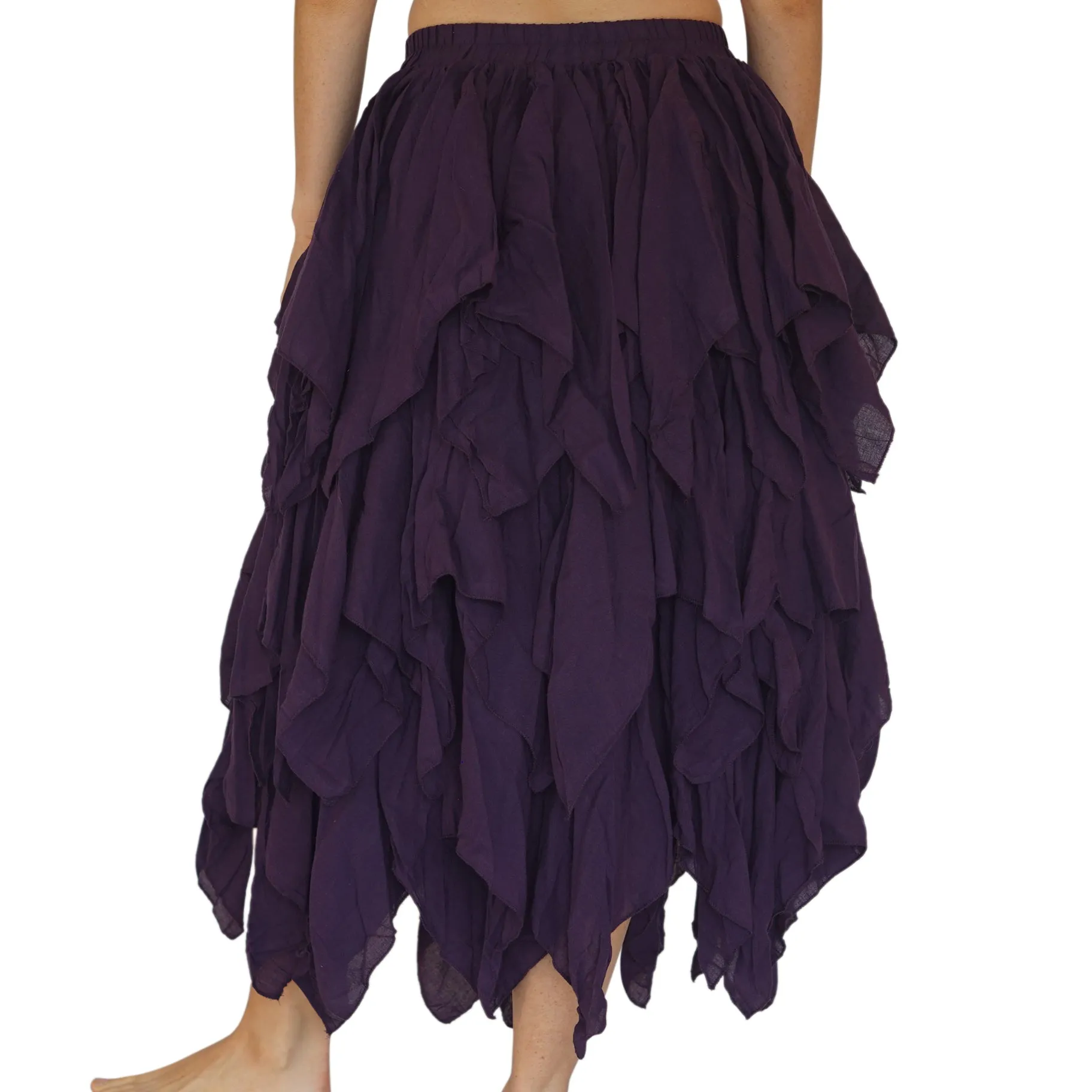 'Fay' Ragged Cut Fairy Skirt - Purple