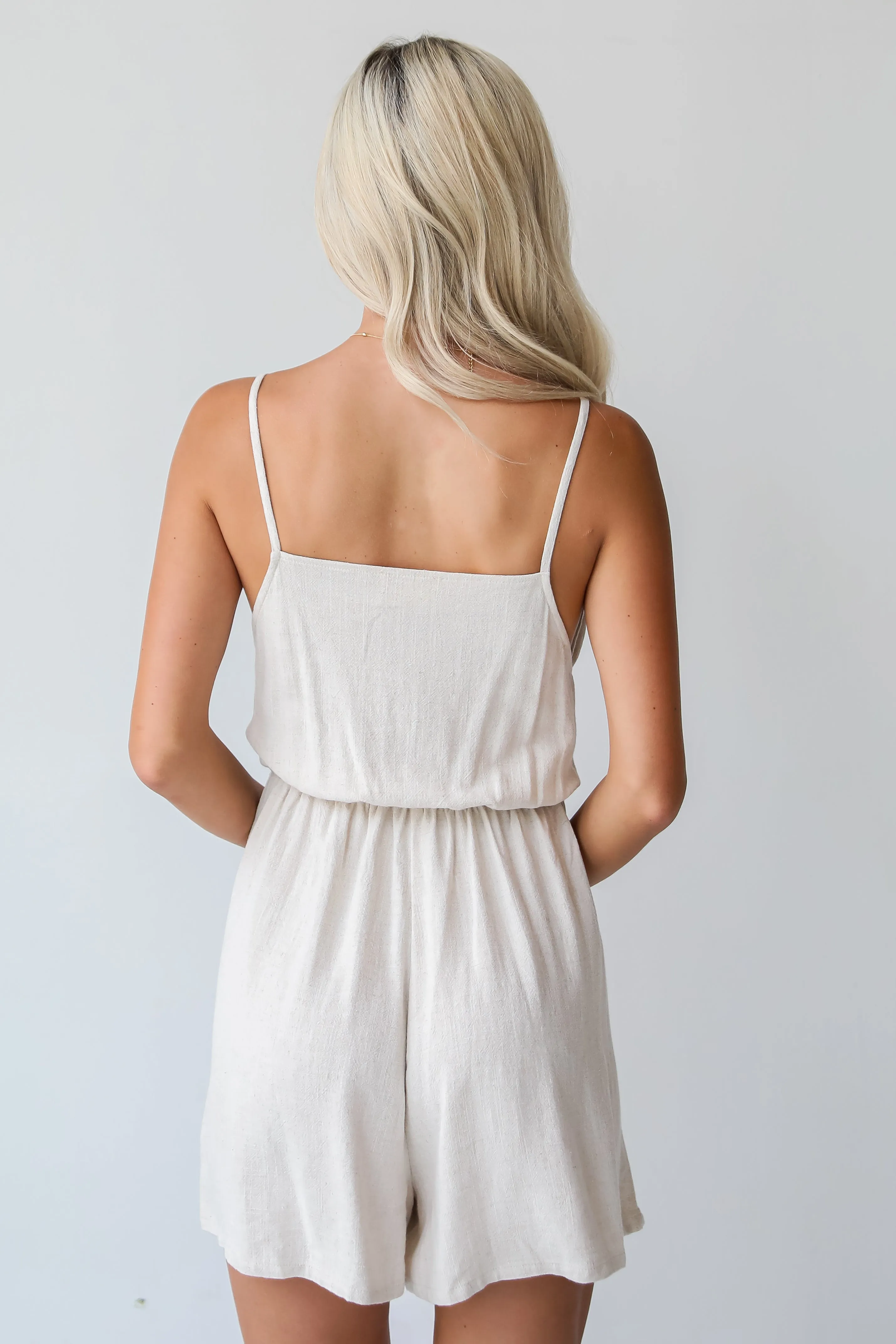 FINAL SALE - Certainly Splendid Linen Romper