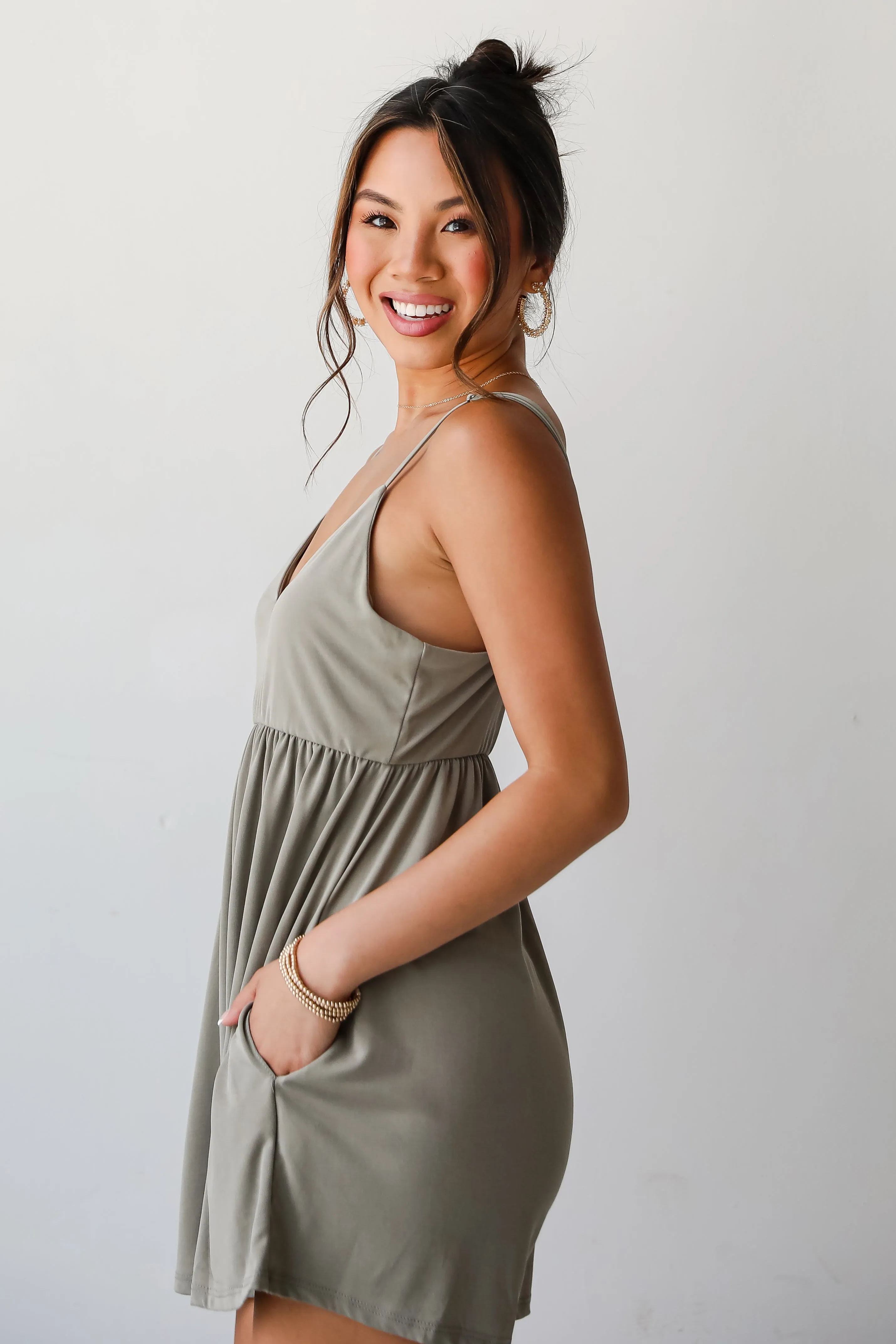 FINAL SALE - Days Like Today Light Olive Romper