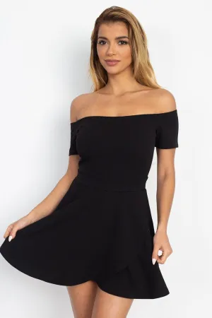 Fit & Flare Off Shoulder Romper