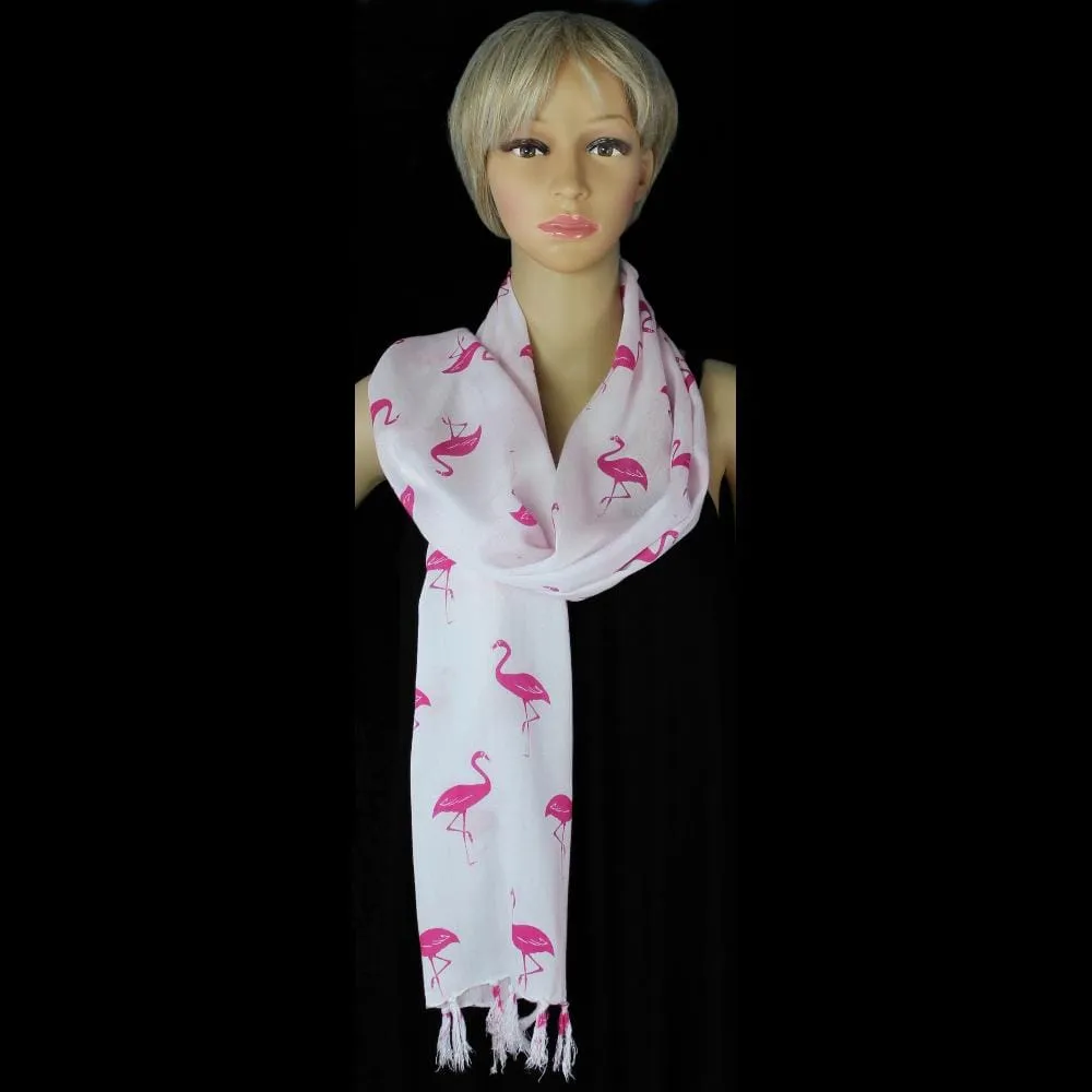 Flamingo Narrow Scarf/Shawl