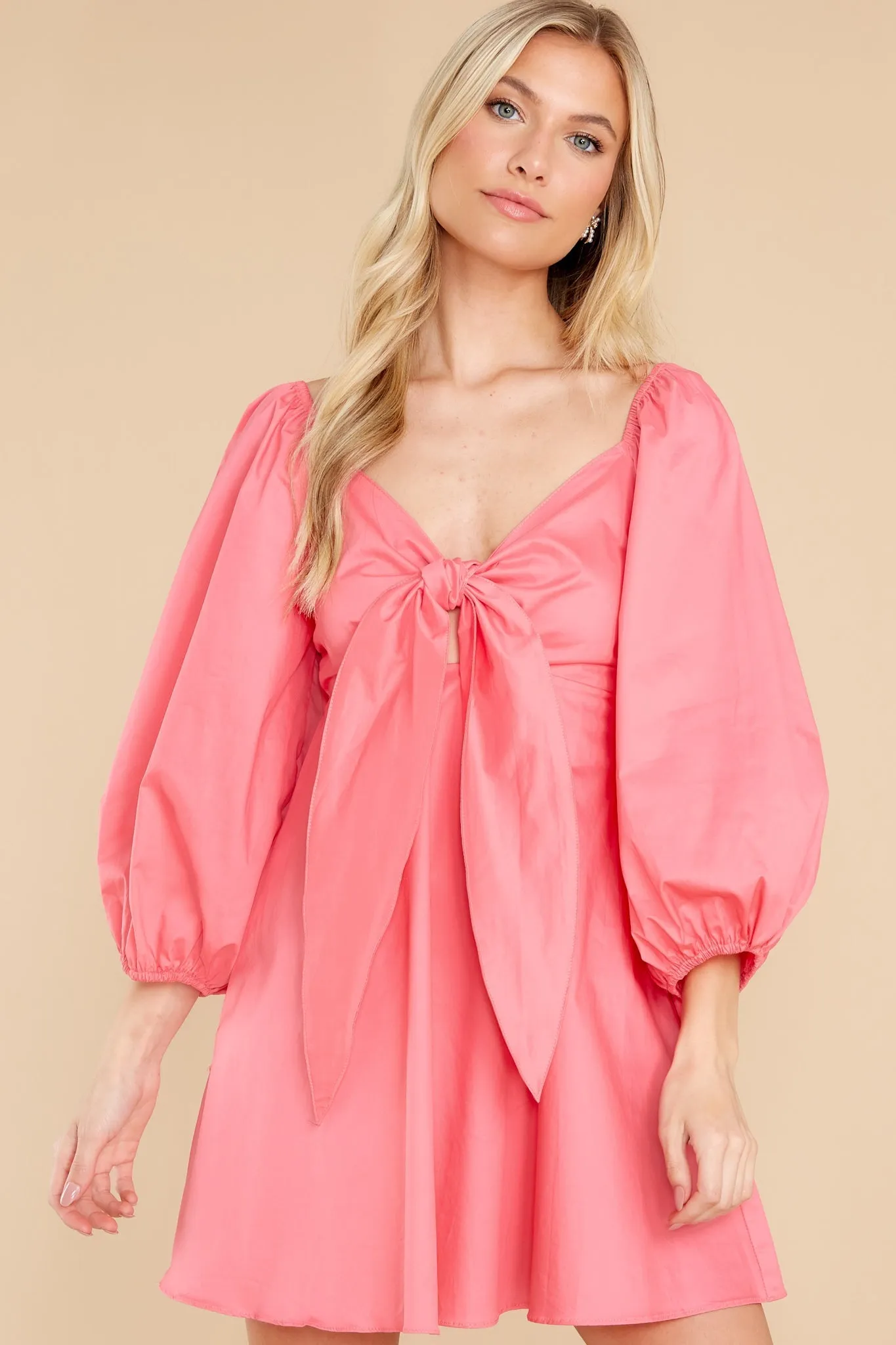 Flirt Alert Hot Pink Cotton Romper Dress