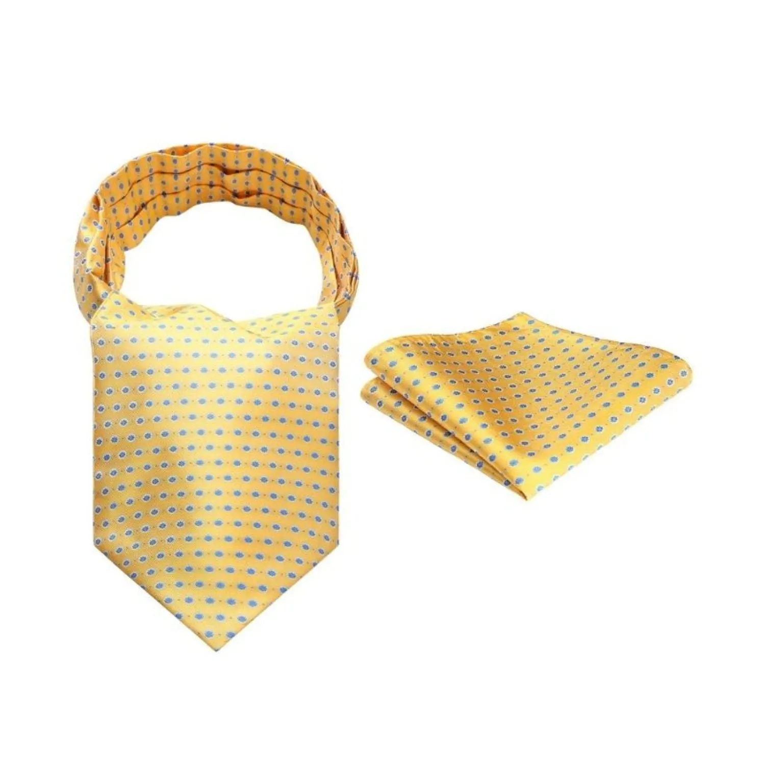 Floral Ascot Cravat Scarf - B-YELLOW FLORAL 02