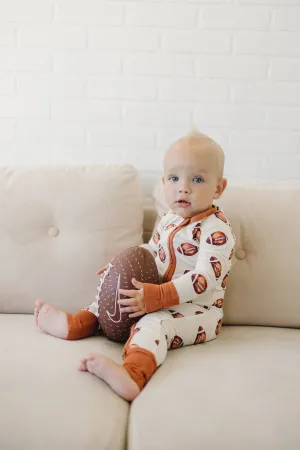 Football Print Bamboo Zippy