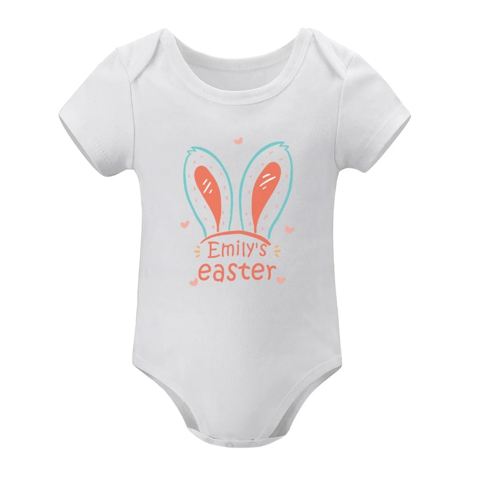 #For 3M-2T Custom Name Rabbit Newborn Baby Bodysuit Girls Boys Baby Jumpsuit Personalized Summer Bubble Romper