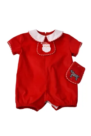 Funtasia Too Santa Tab Romper 72245A-RED 5108