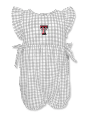 Garb Texas Tech Double T "Constance" Infant Gingham Romper