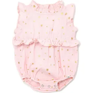 Gauze Romper - Gold Stars *LAST ONE - 6/12m*