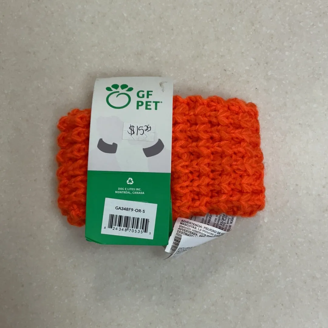 GF Pet Tube Scarf Small Orange-Orange : Small