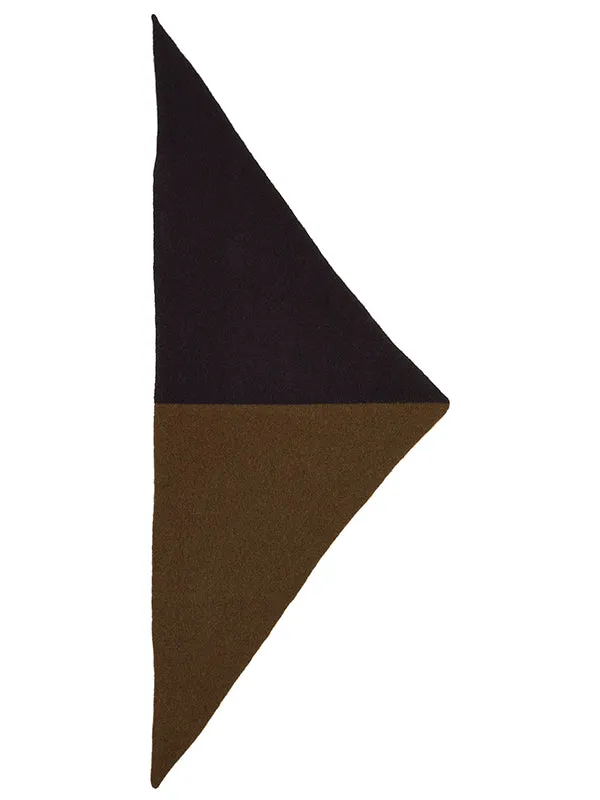 Half Half Triangle Neckerchief Military & Black