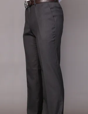 HEATHER CHARCOAL MODERN FIT FLAT FRONT DRESS PANTS