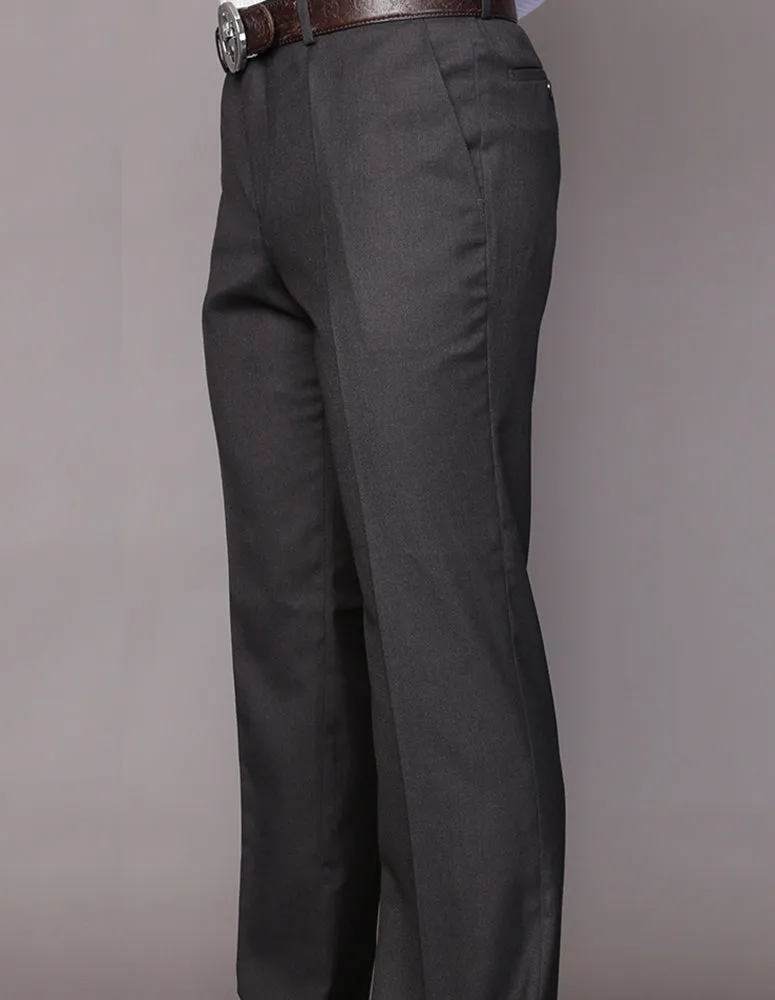 HEATHER CHARCOAL MODERN FIT FLAT FRONT DRESS PANTS