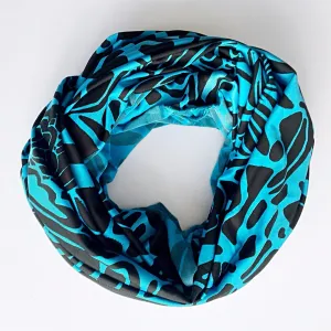 Hoop Scarf: Aqua Ultra- Stretch