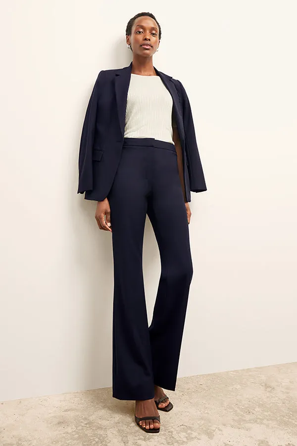 Horton Flare Trouser - Washable Wool Twill :: Dark Navy