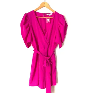 Jealous Tomato Magenta Belted Romper NWOT- Size M