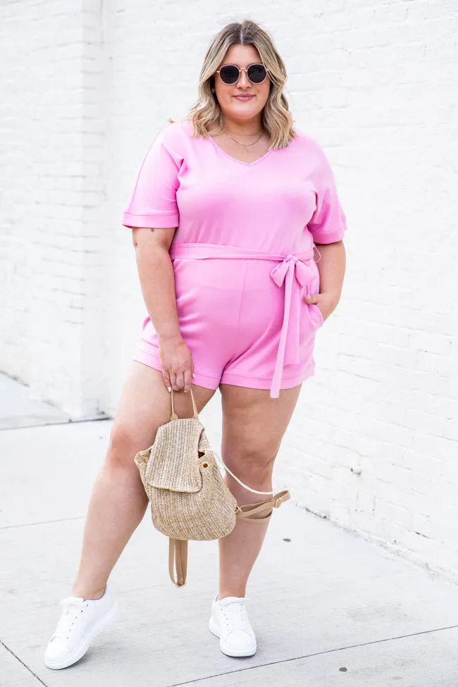 Just Hold On Pink Romper FINAL SALE