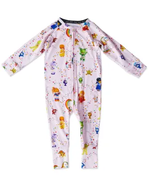 Kip&Co x Rainbow Brite Star Shower Organic Long Sleeve Zip Romper