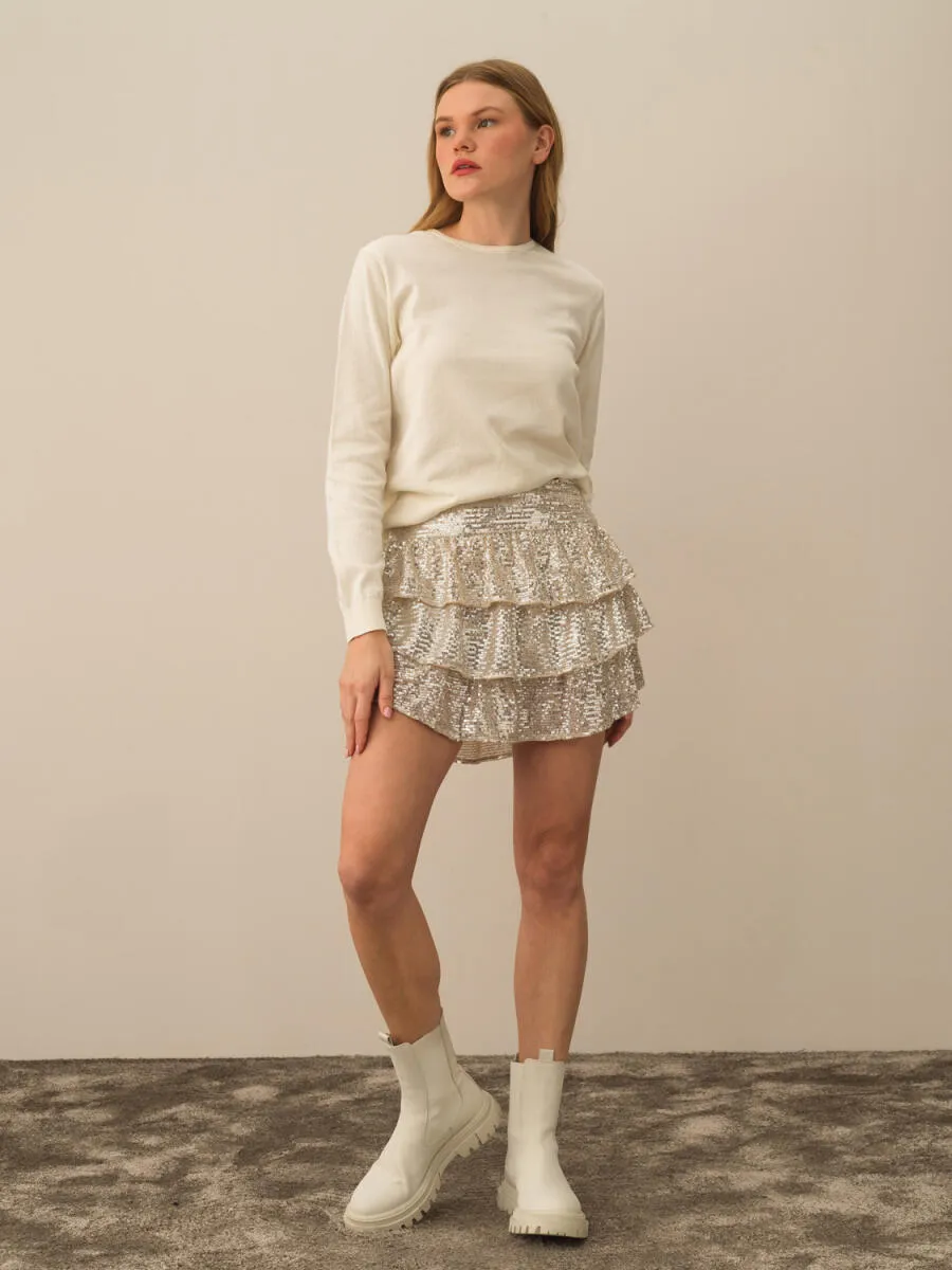 Laura Layered Sequin Skirt