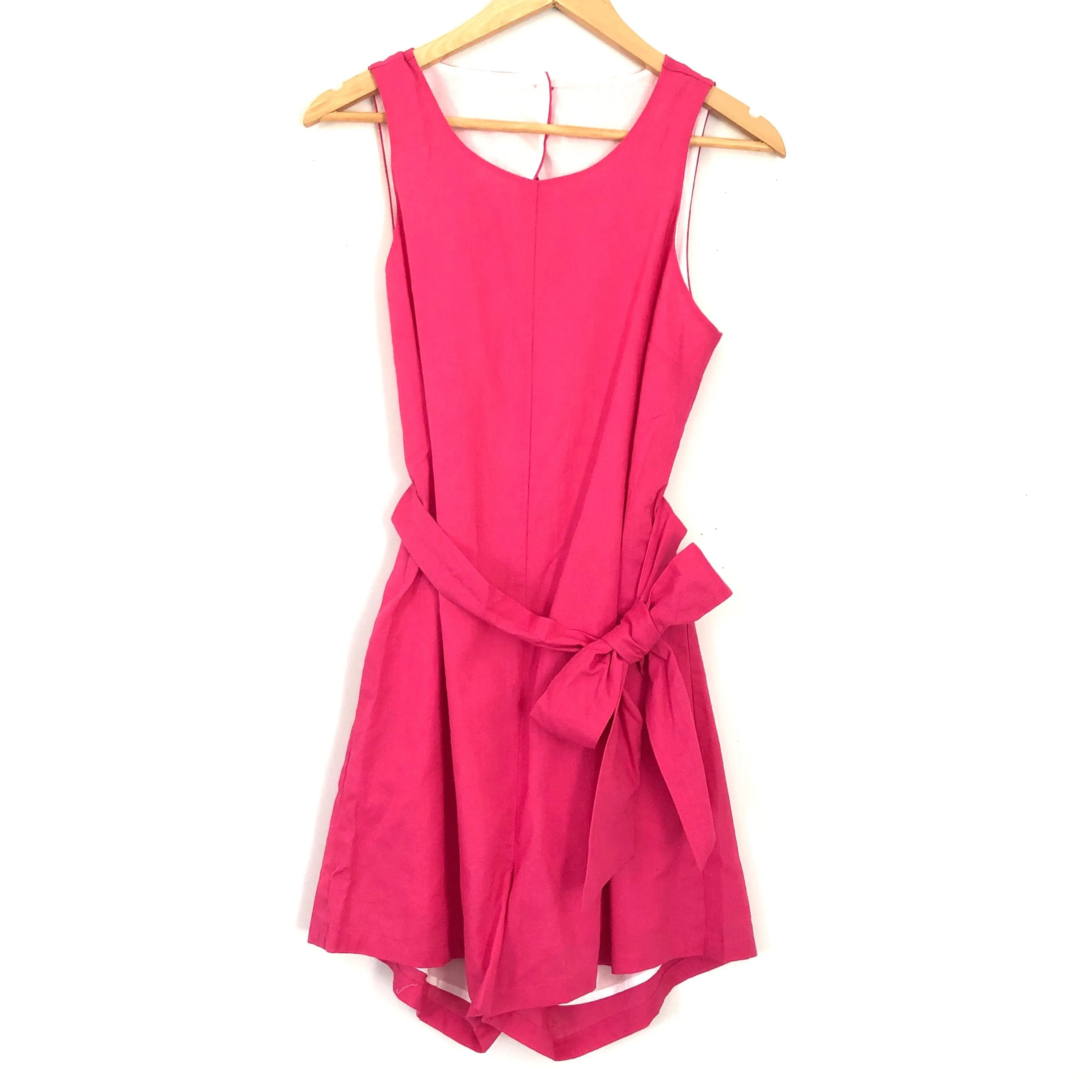 Lauren James Rowan Romper in Raspberry with Exposed Back - Size S