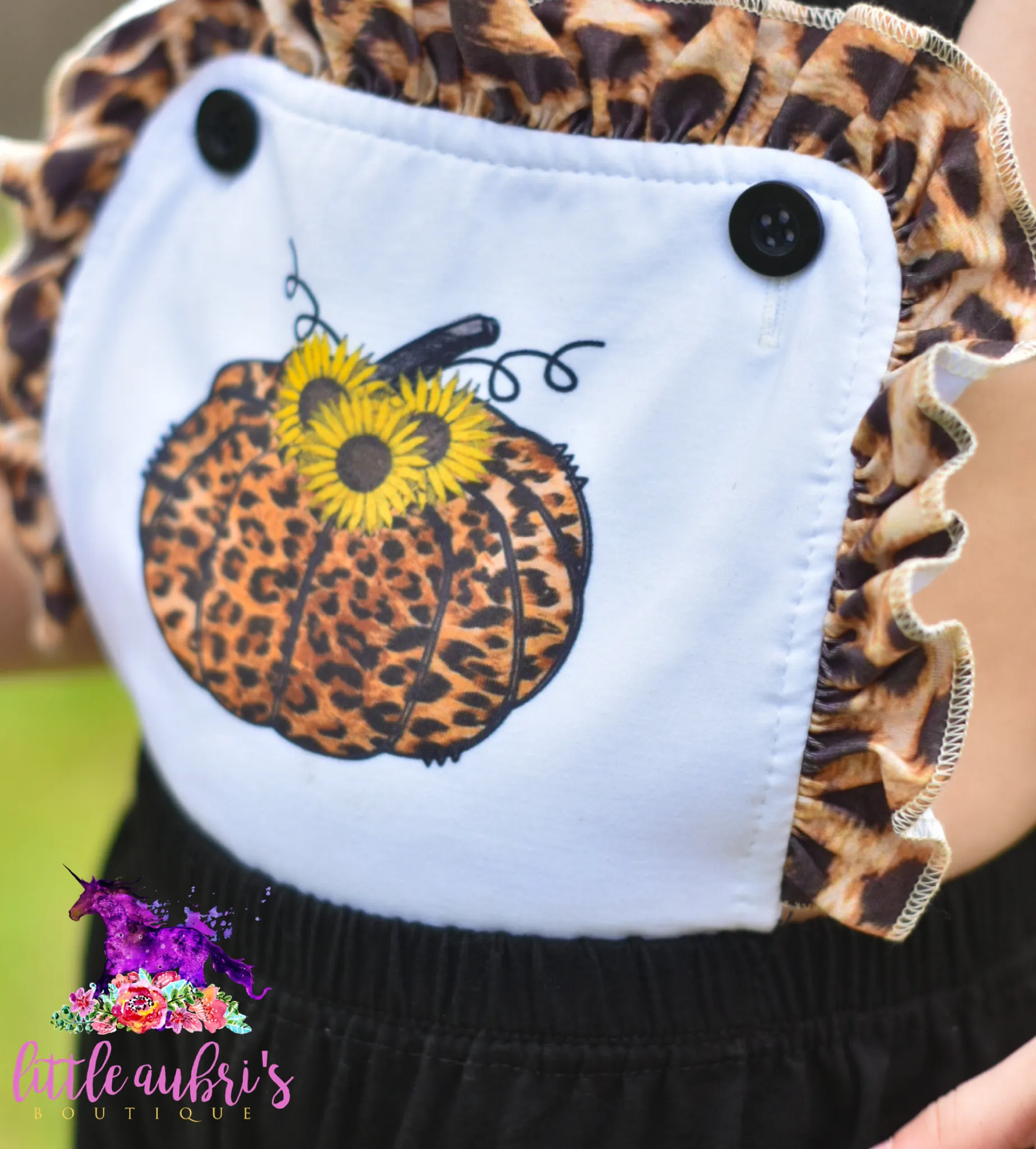 Leopard Sunflower Pumpkin Jumpsuit