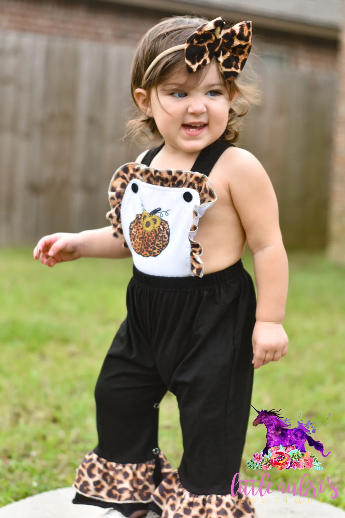 Leopard Sunflower Pumpkin Jumpsuit