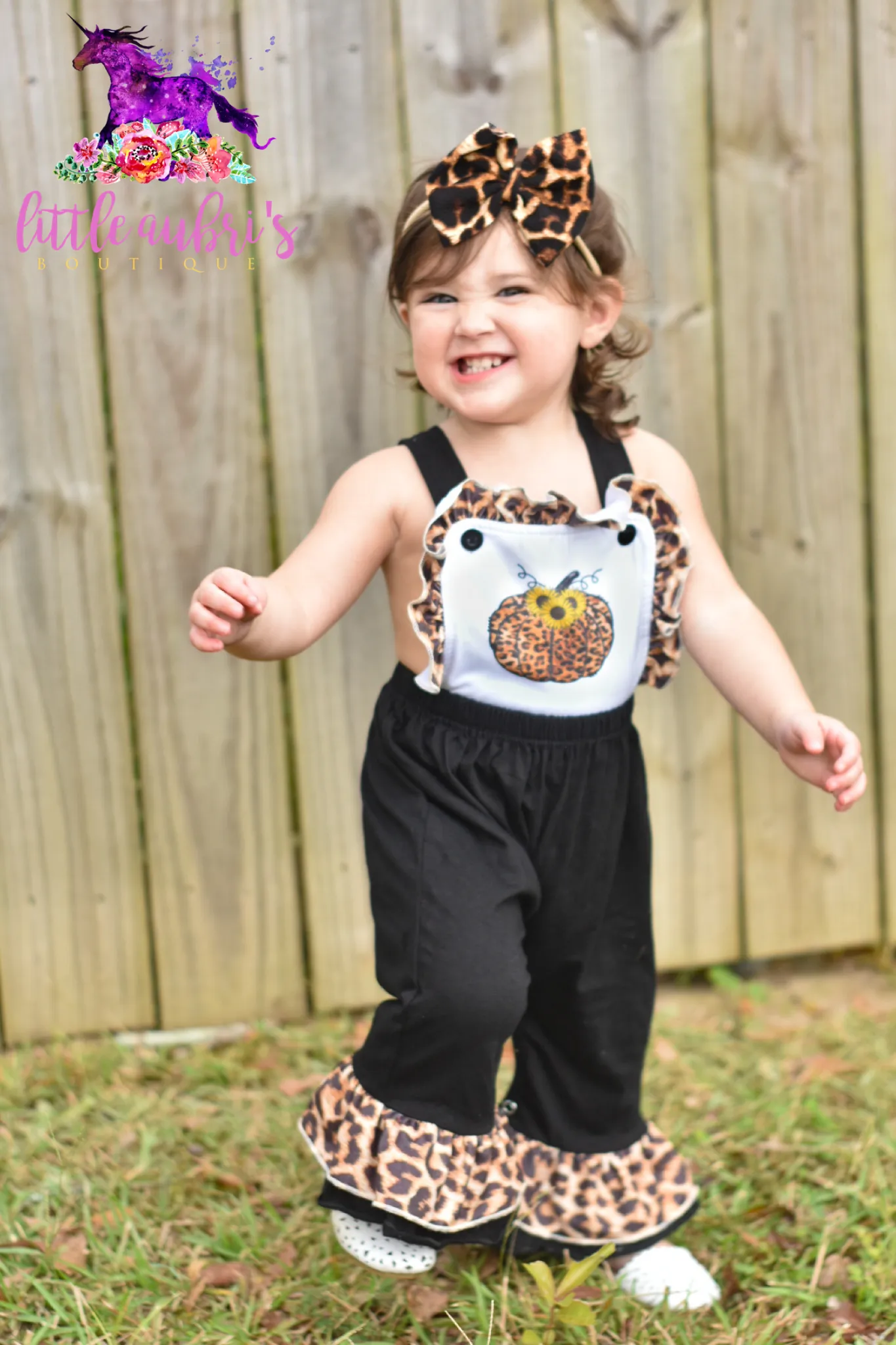 Leopard Sunflower Pumpkin Jumpsuit