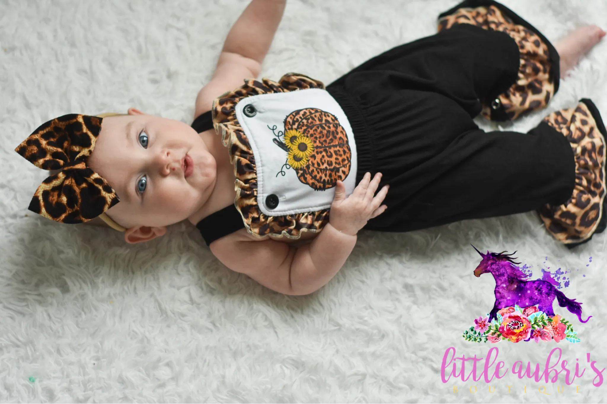 Leopard Sunflower Pumpkin Jumpsuit