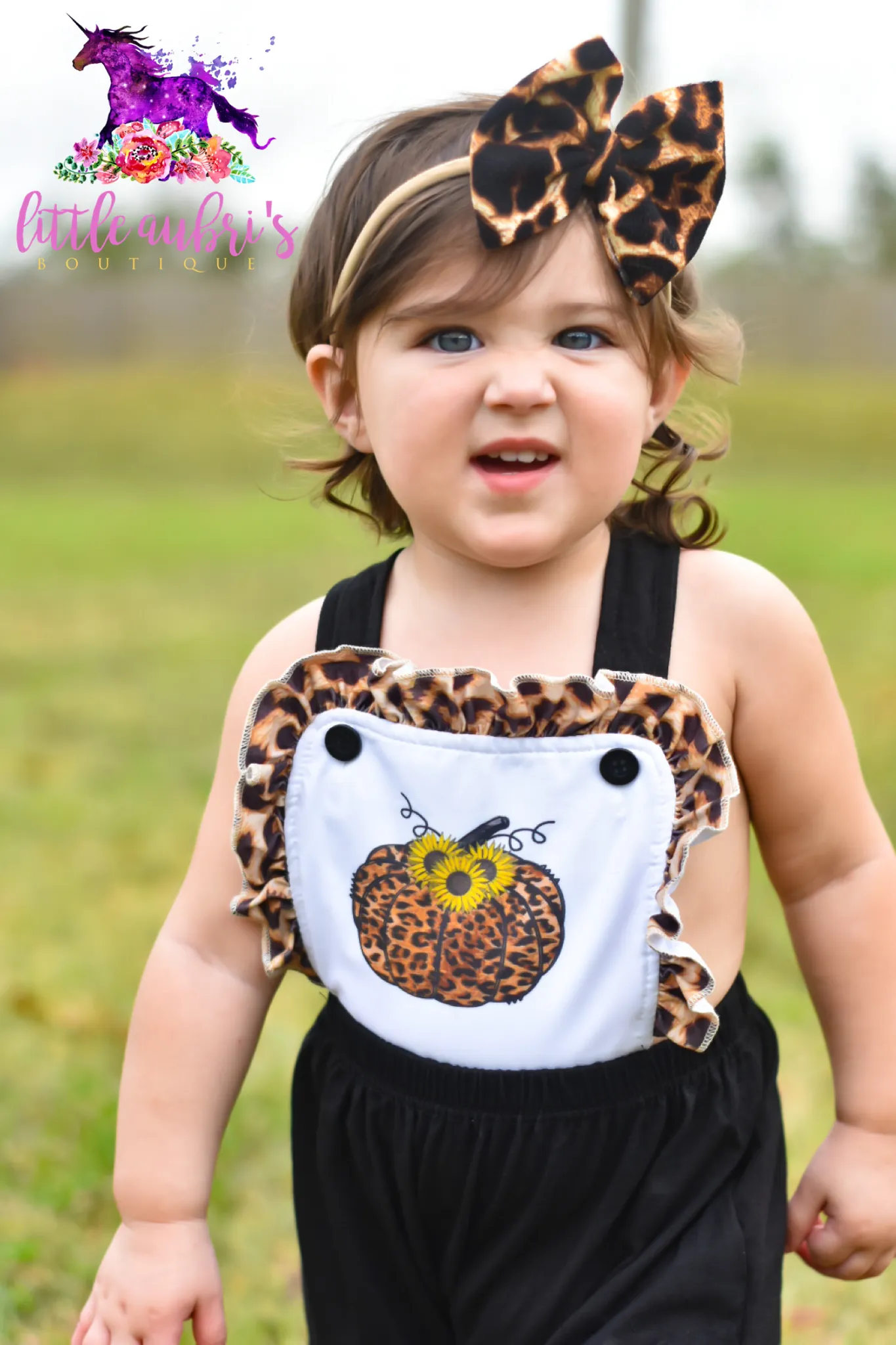 Leopard Sunflower Pumpkin Jumpsuit