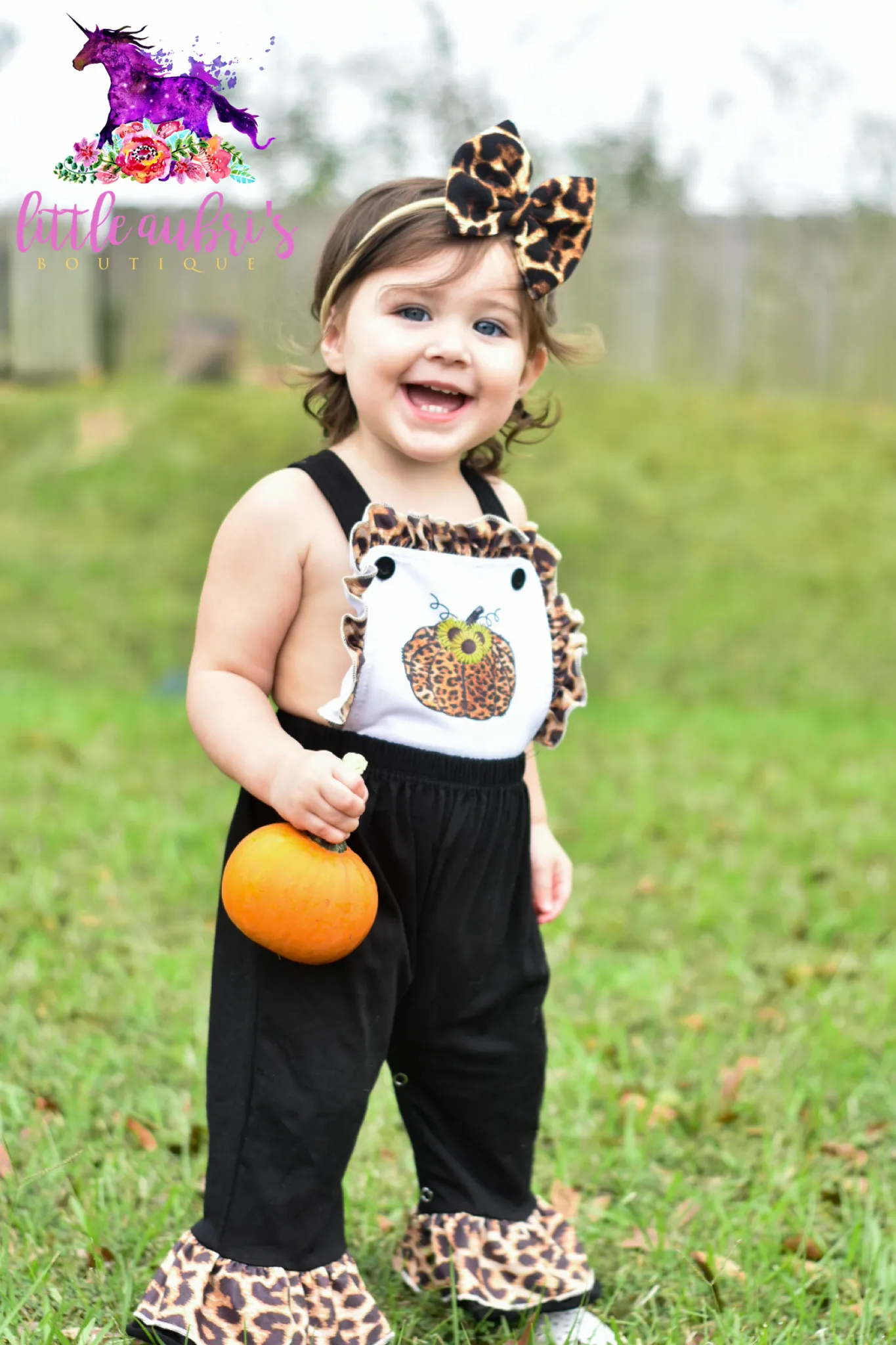 Leopard Sunflower Pumpkin Jumpsuit