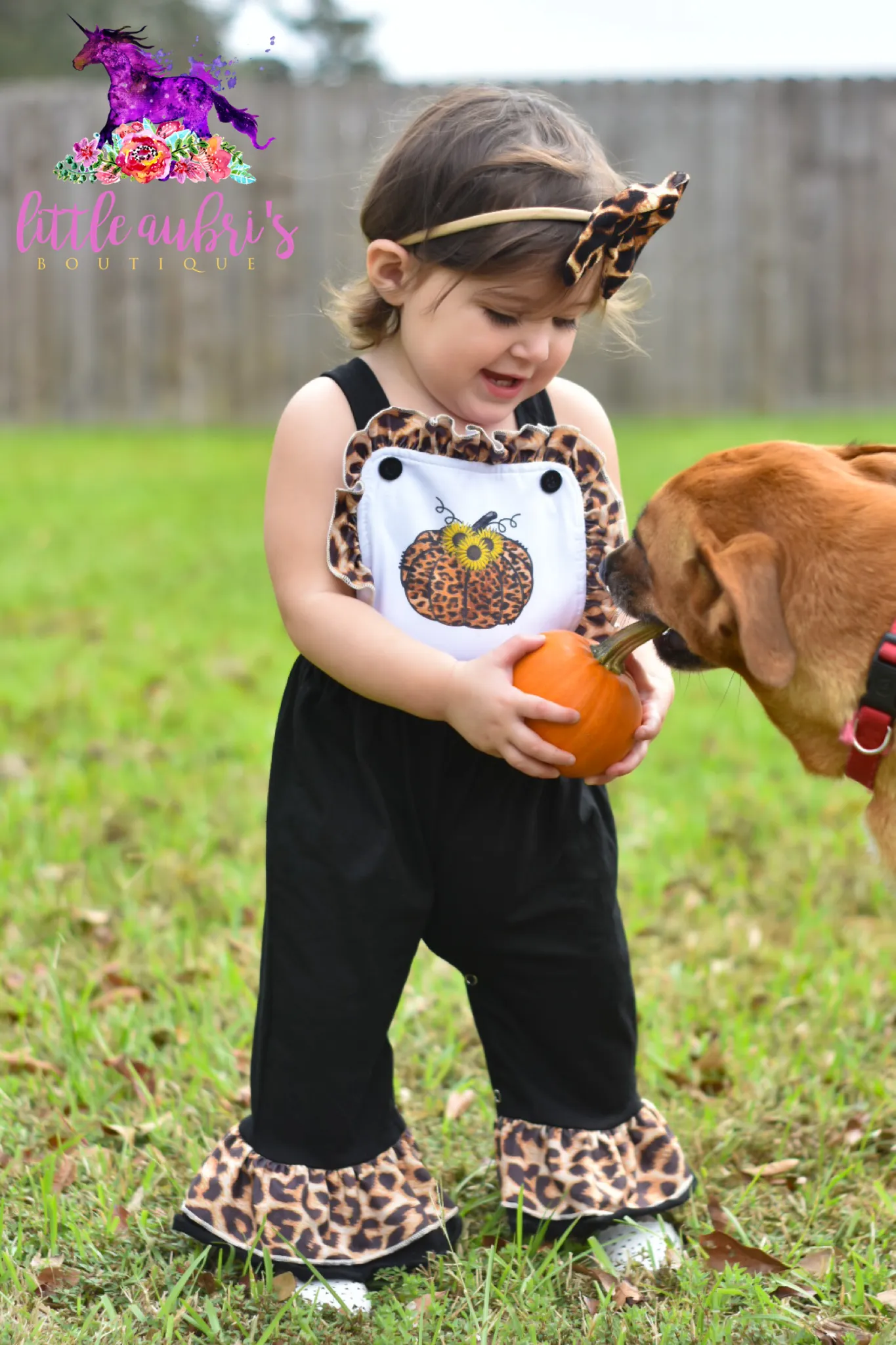 Leopard Sunflower Pumpkin Jumpsuit