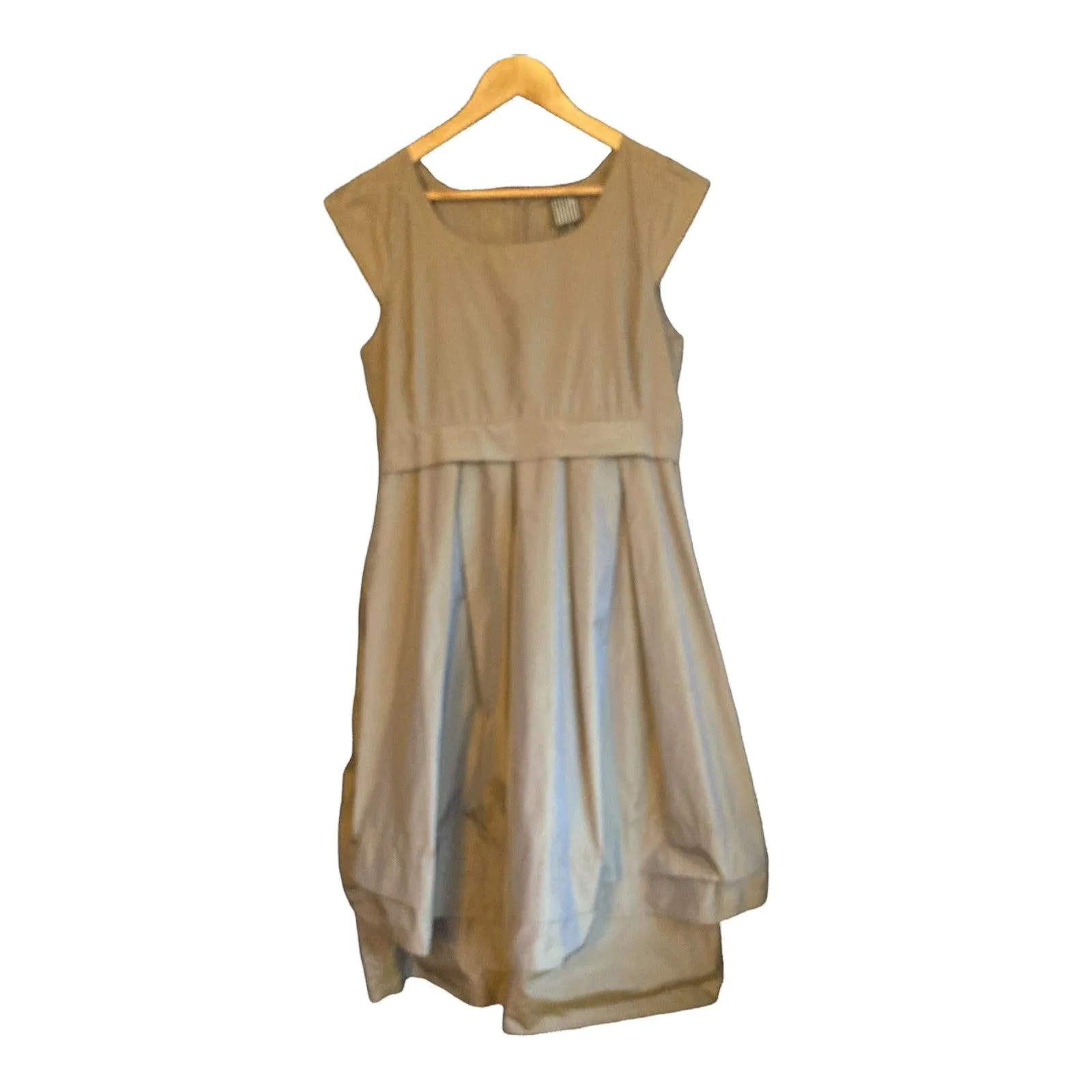 Lilith Matt Gold Capped Sleeved Empire Style Dress Size 40 UK Size Medium