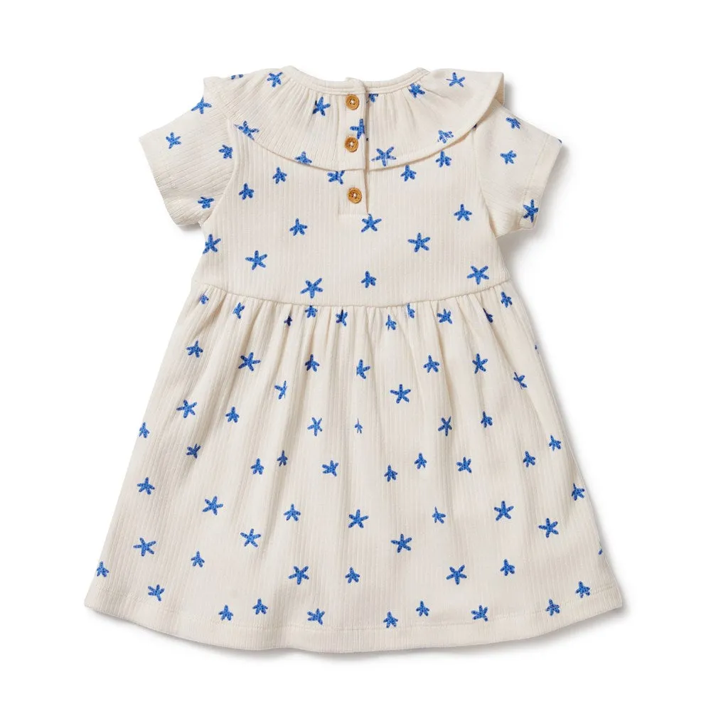 Little Starfish Organic Rib Ruffle Dress