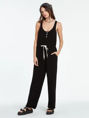 Lived In Lounge Romper - Black