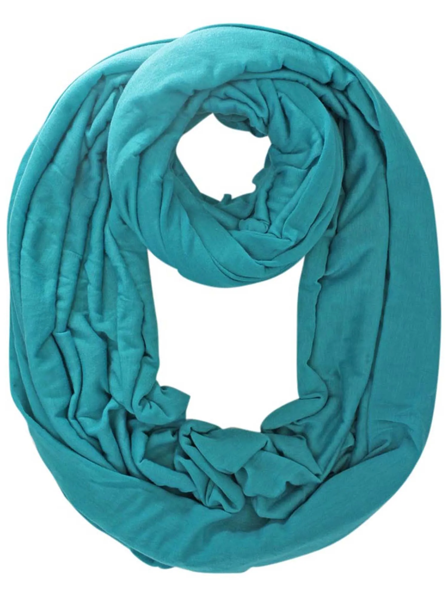 Long Jersey Knit Circle Infinity Scarf