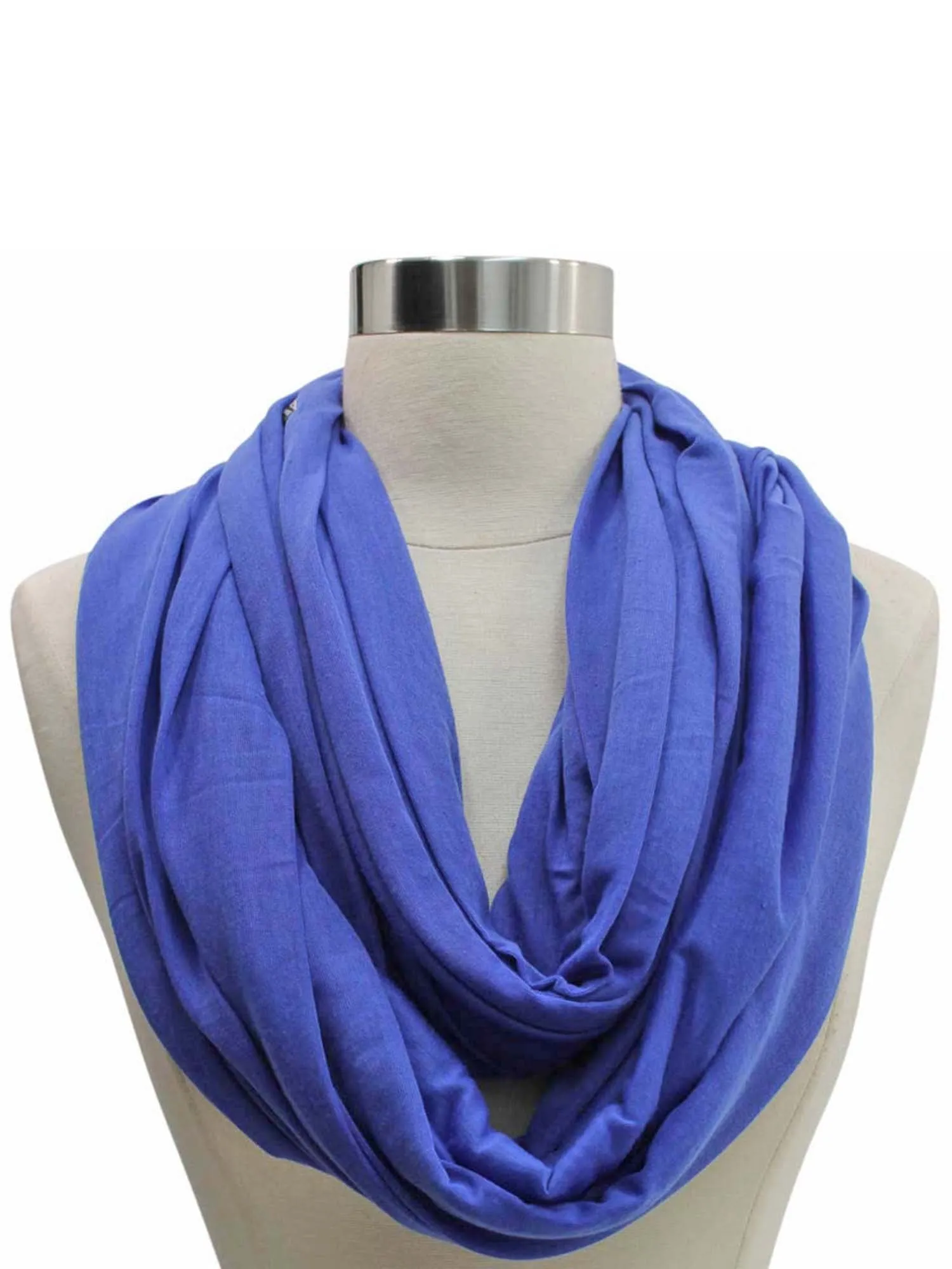 Long Jersey Knit Circle Infinity Scarf