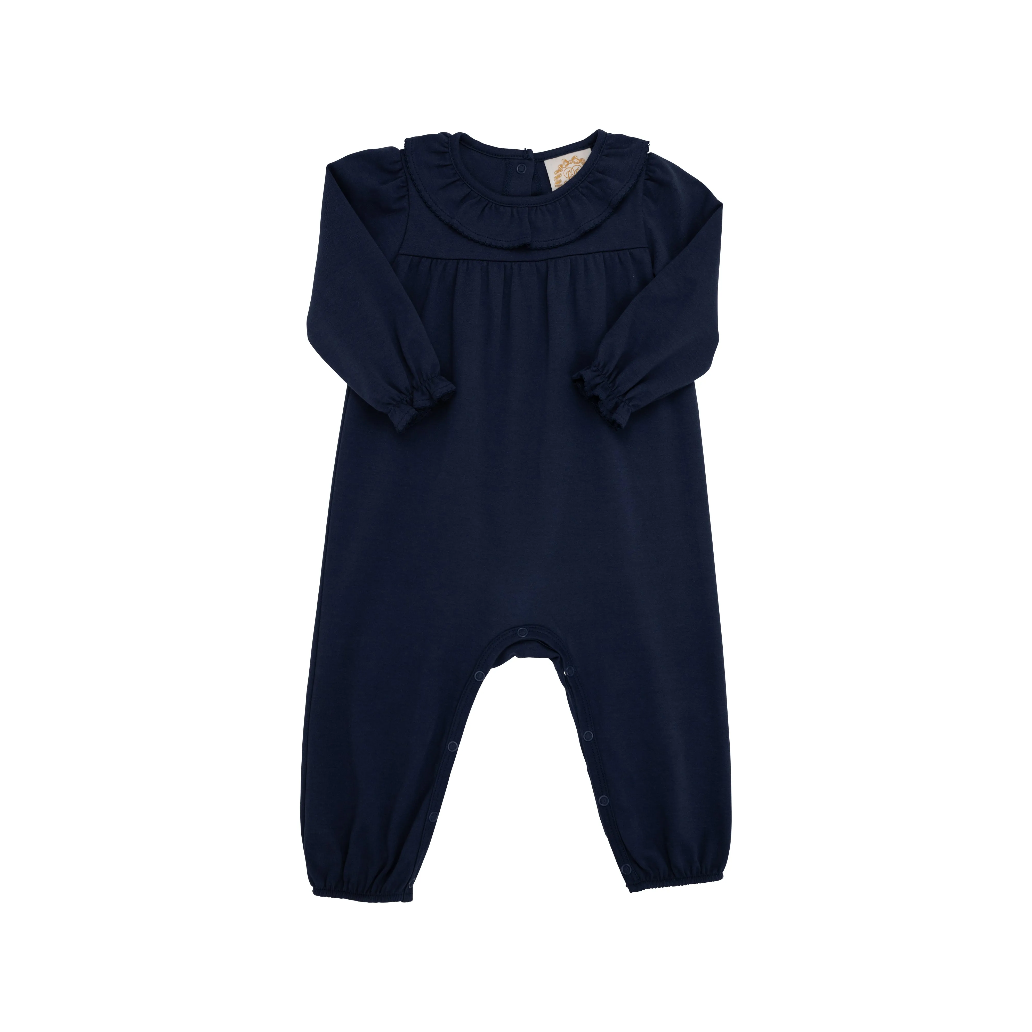 Long Sleeve Ramona Ruffle Romper - Nantucket Navy