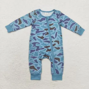 LR1462 Bamboo baby boy clothes camouflage boy winter romper