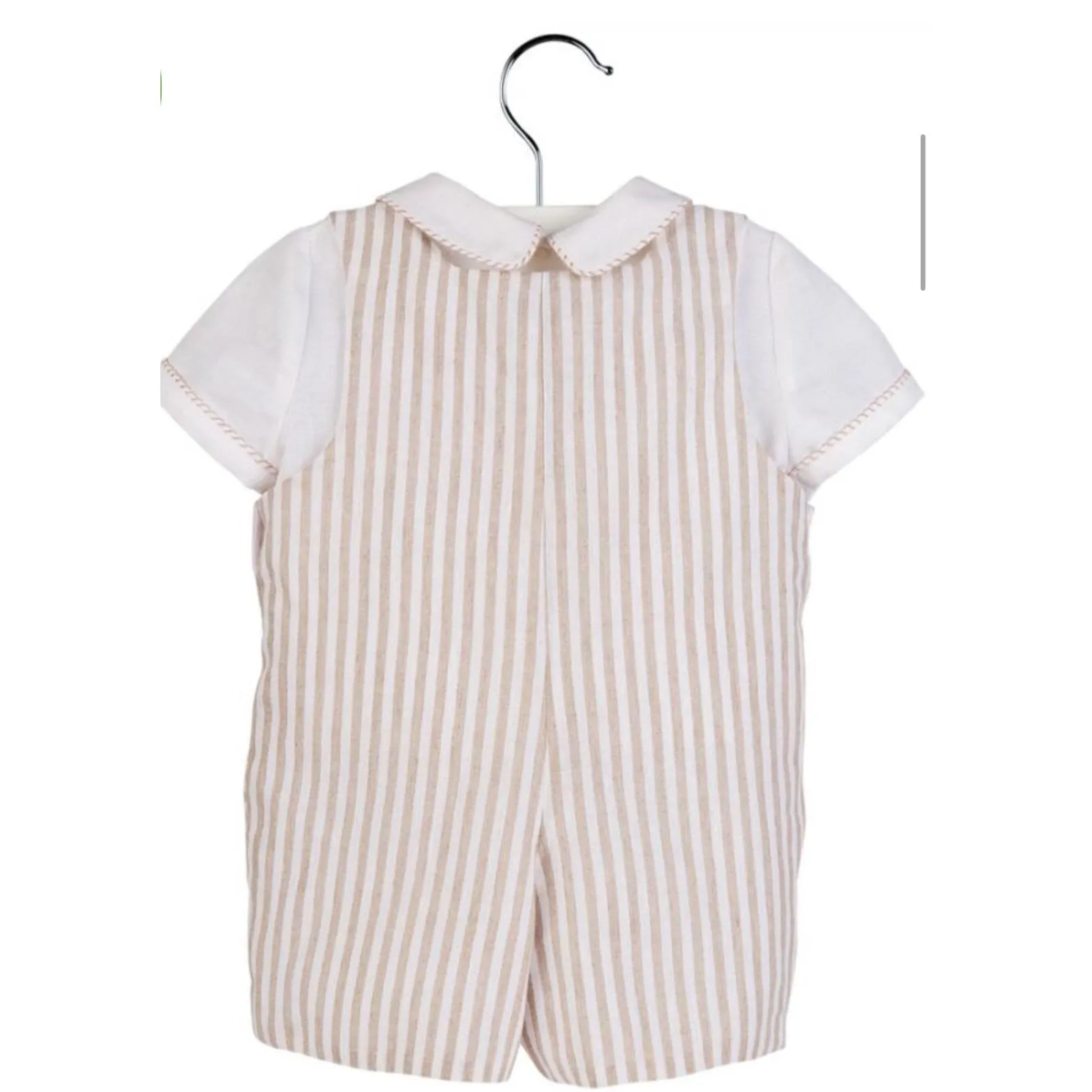 Luli & Me Boys Linen Romper