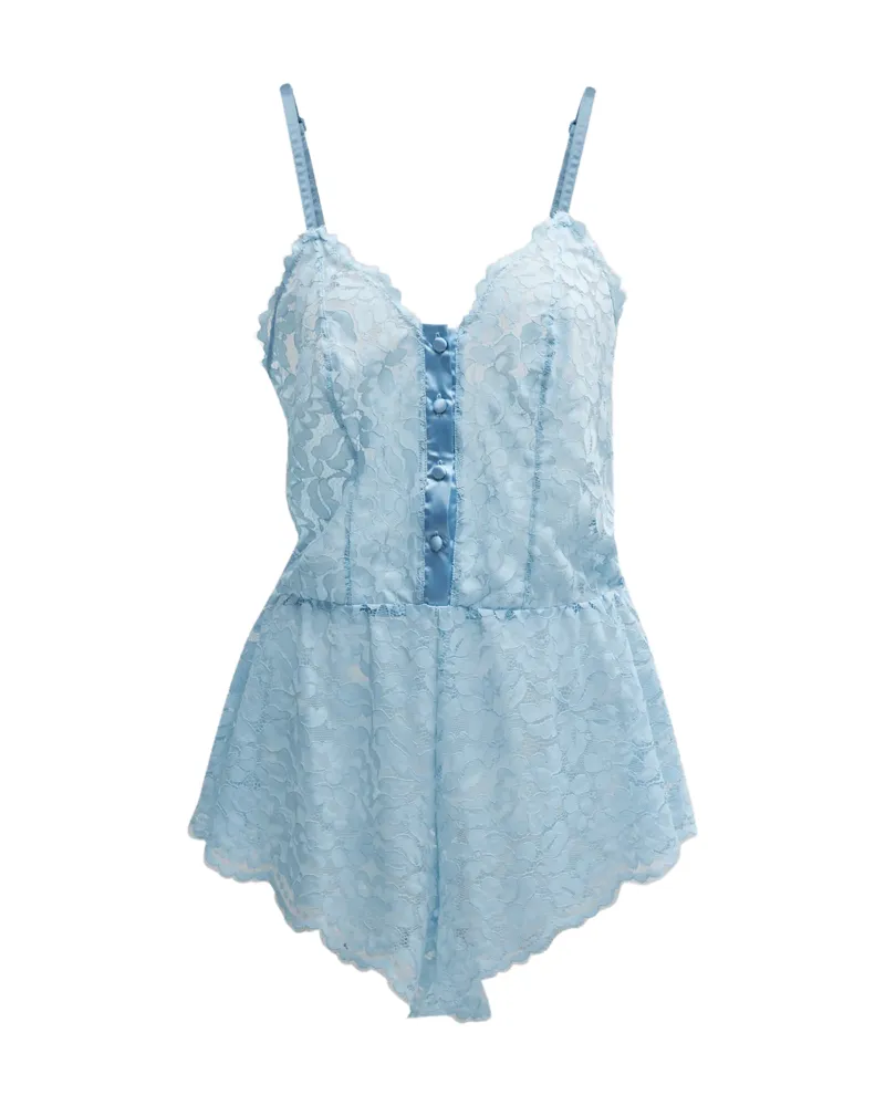 MAGNO2221 Aasmani Blue Lace Teddy Romper