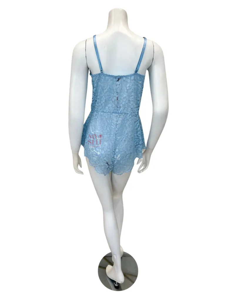 MAGNO2221 Aasmani Blue Lace Teddy Romper