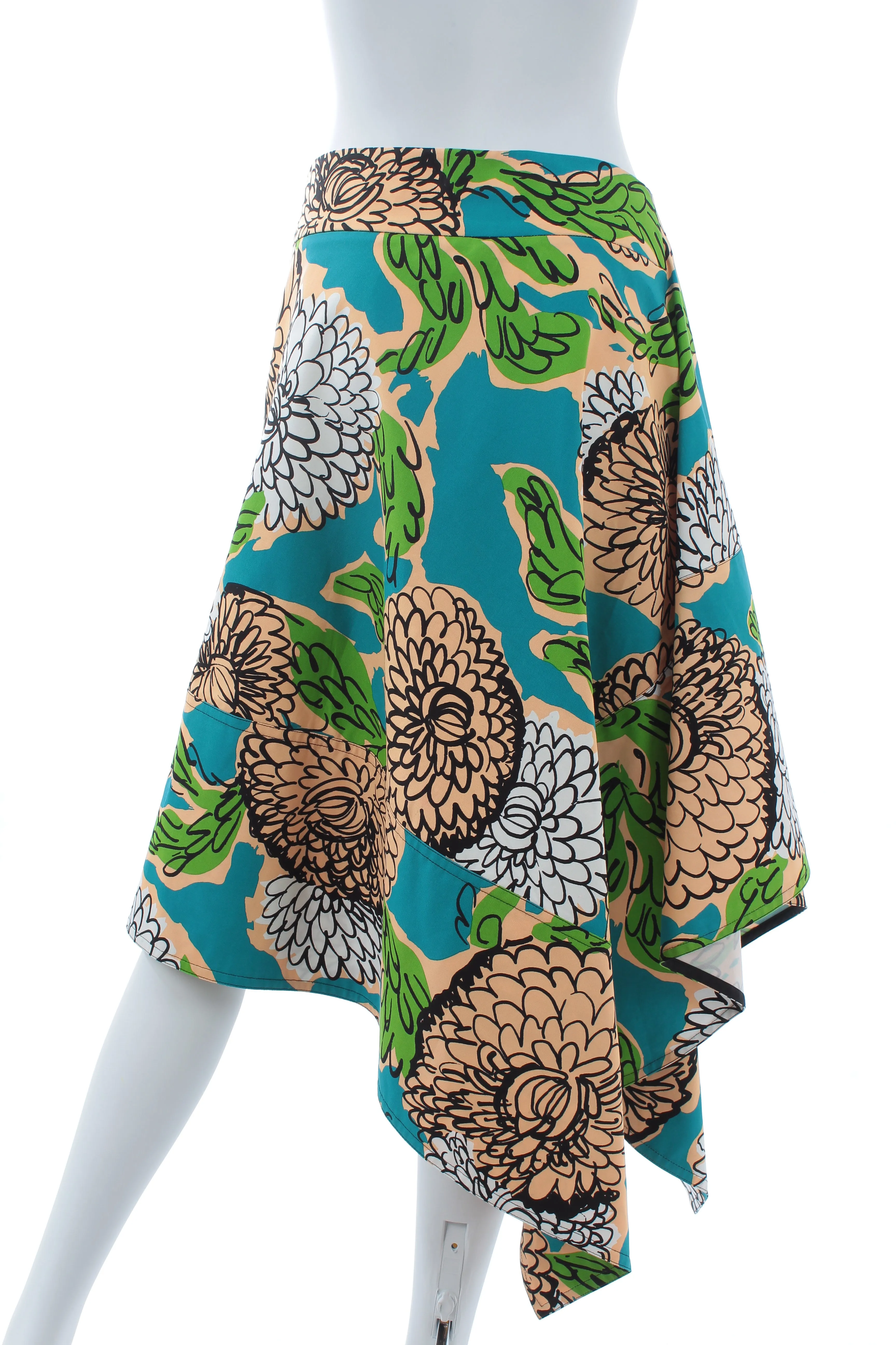 Marni Asymmetric Printed Cotton Skirt