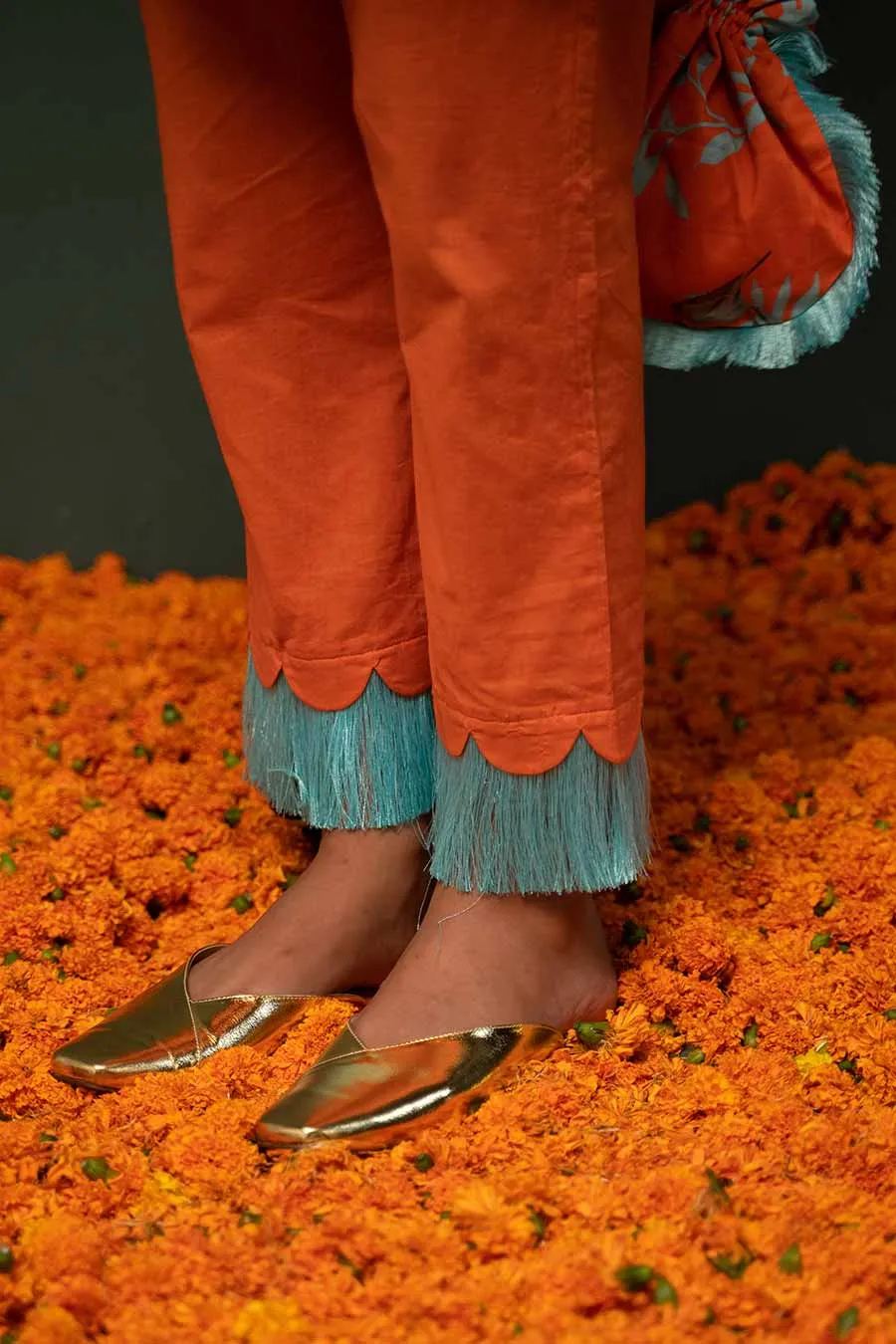 Masakali Orange Short Kurta Set