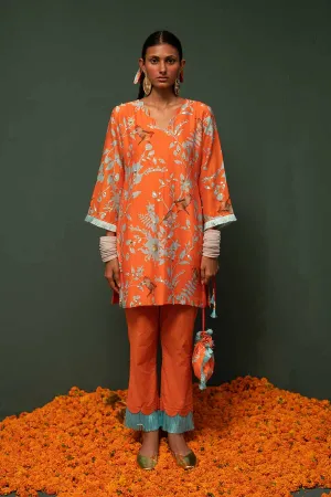 Masakali Orange Short Kurta Set