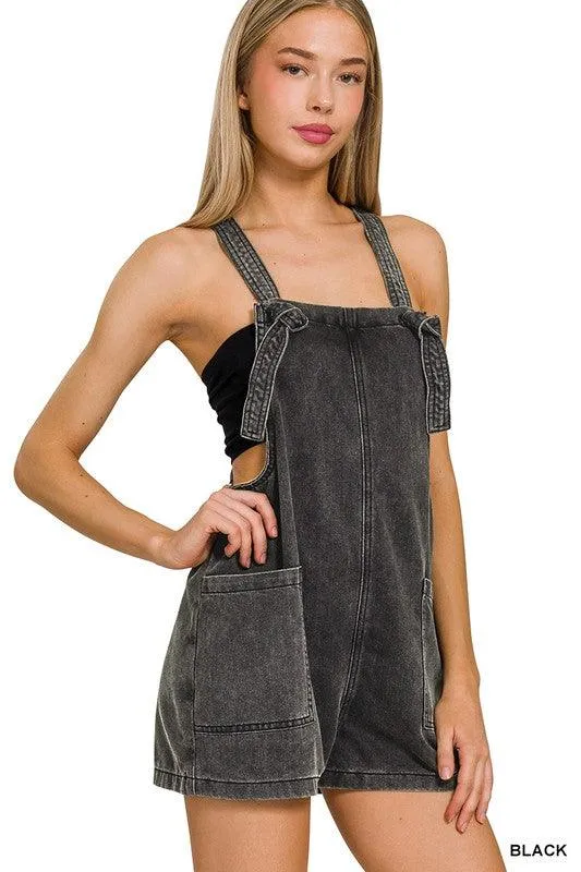 Maverick Moto WASHED KNOT STRAP ROMPERS