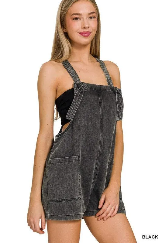 Maverick Moto WASHED KNOT STRAP ROMPERS