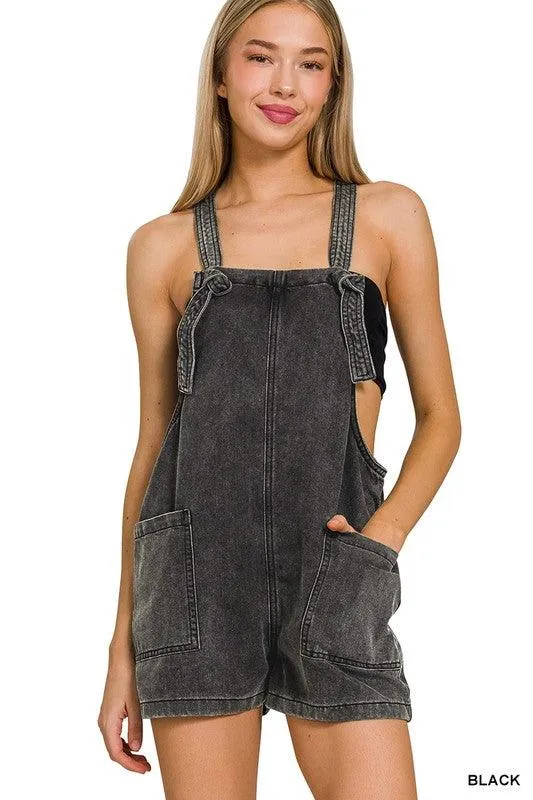 Maverick Moto WASHED KNOT STRAP ROMPERS