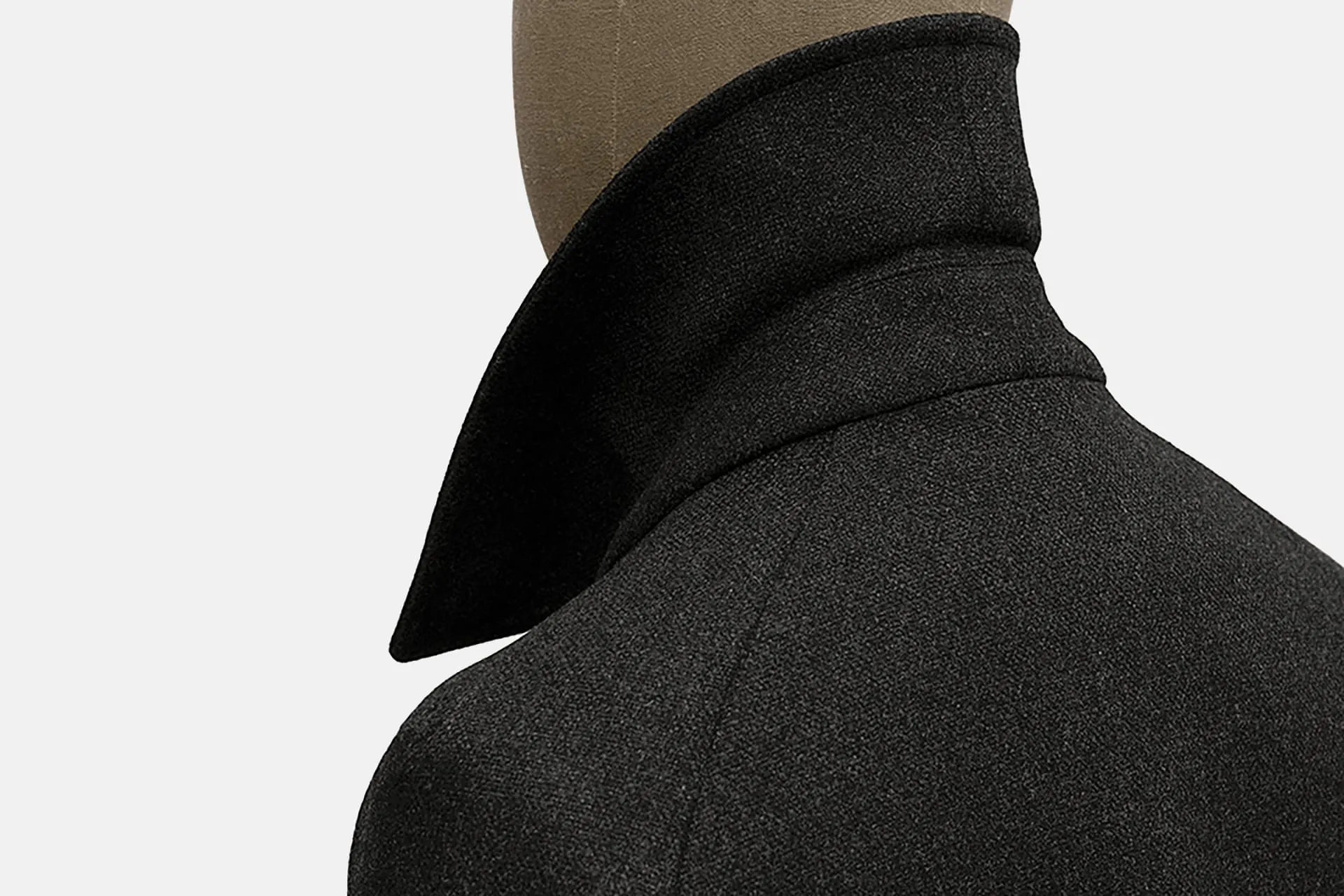 Merino Hopsack Peacoat