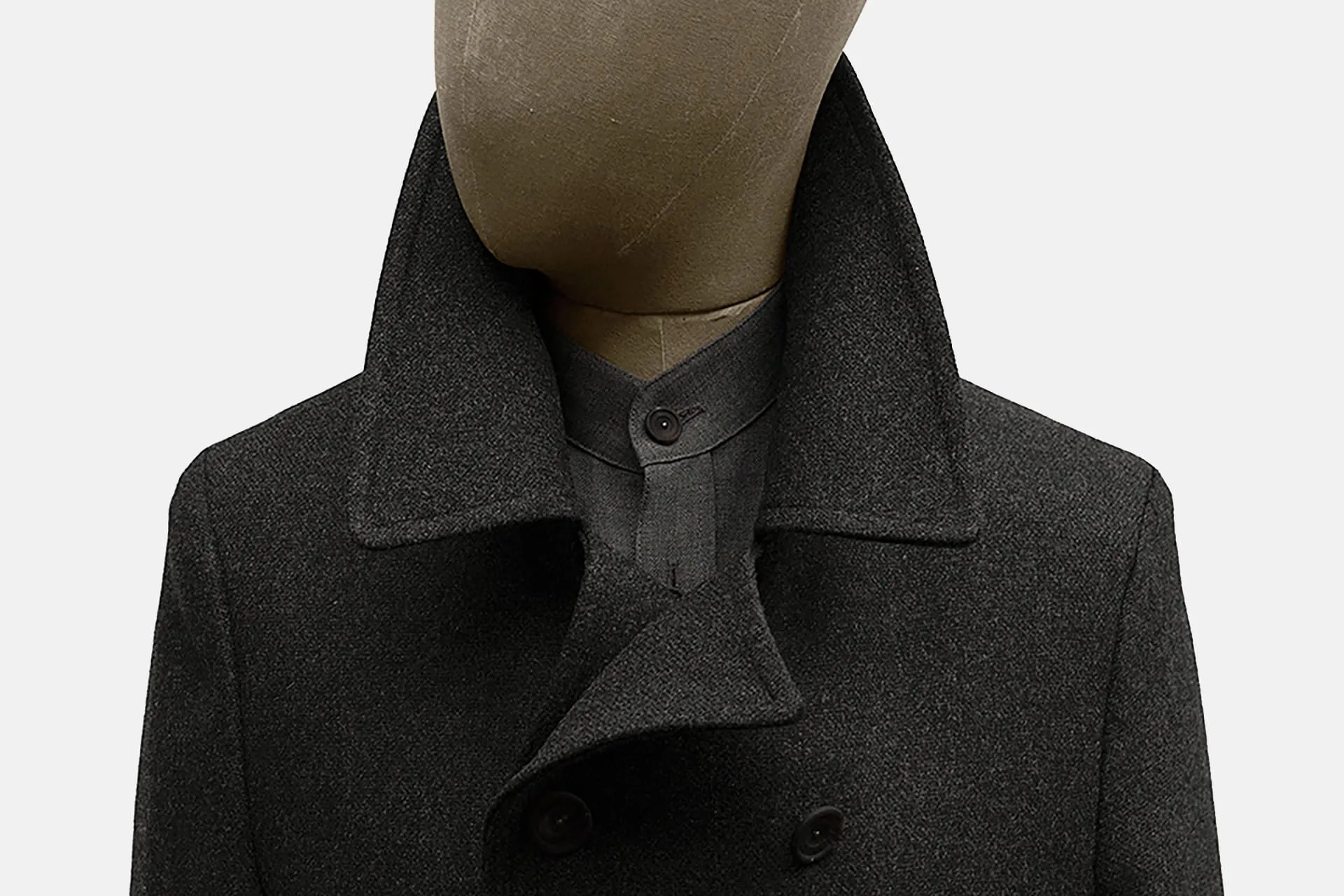 Merino Hopsack Peacoat